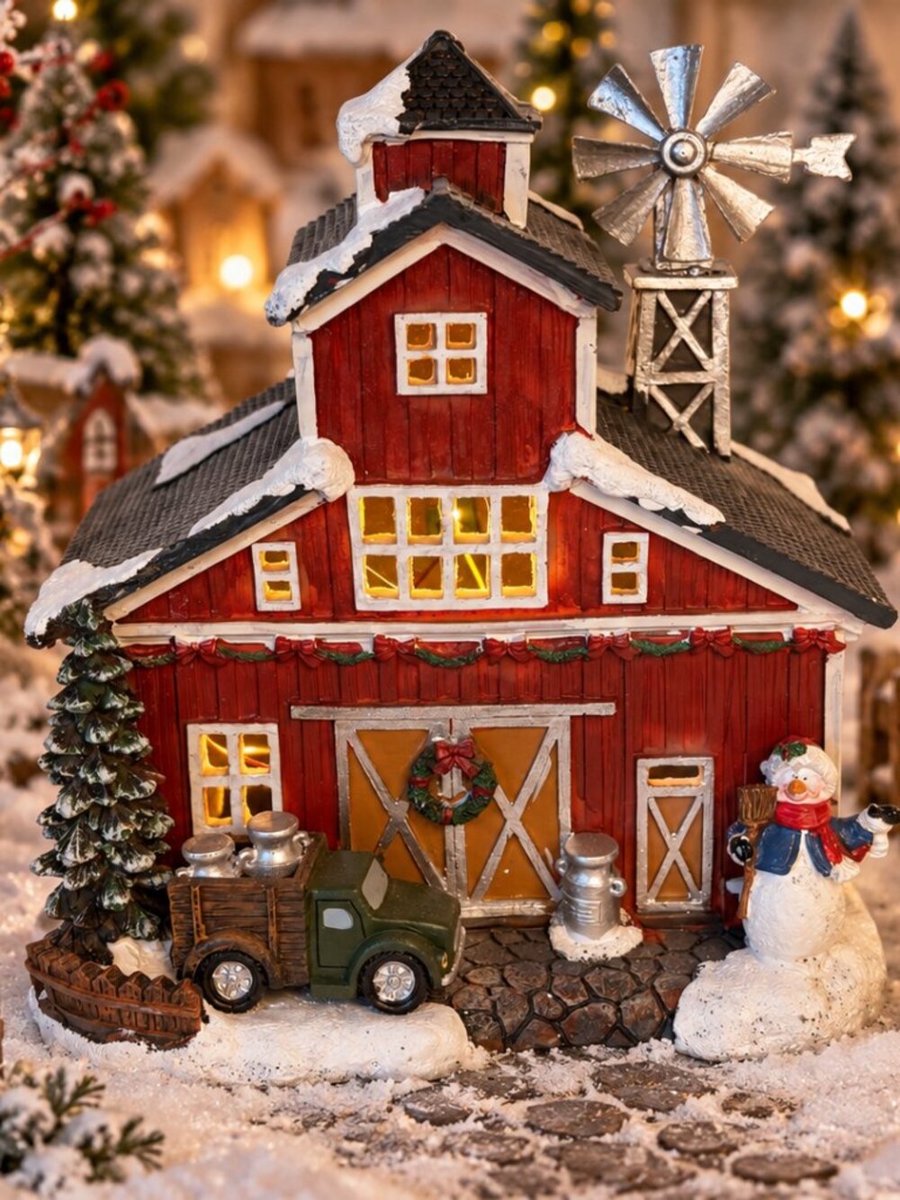 Carole Towne Christmas at the Barn 2020 LED Lighted Christmas Village Barn
